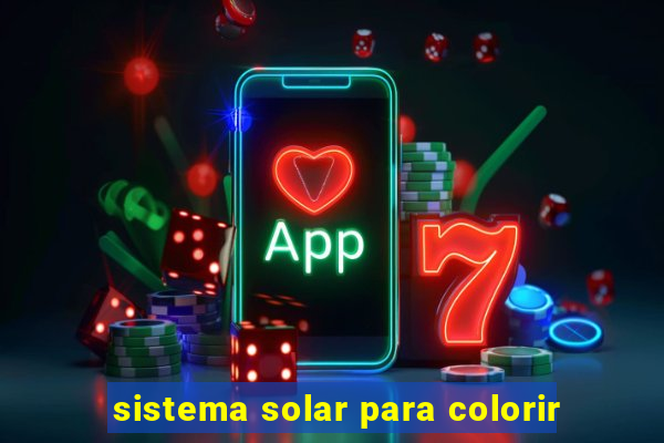 sistema solar para colorir